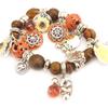 [C5294] - 'Babouchka' Orange Brown Designer Bracelet