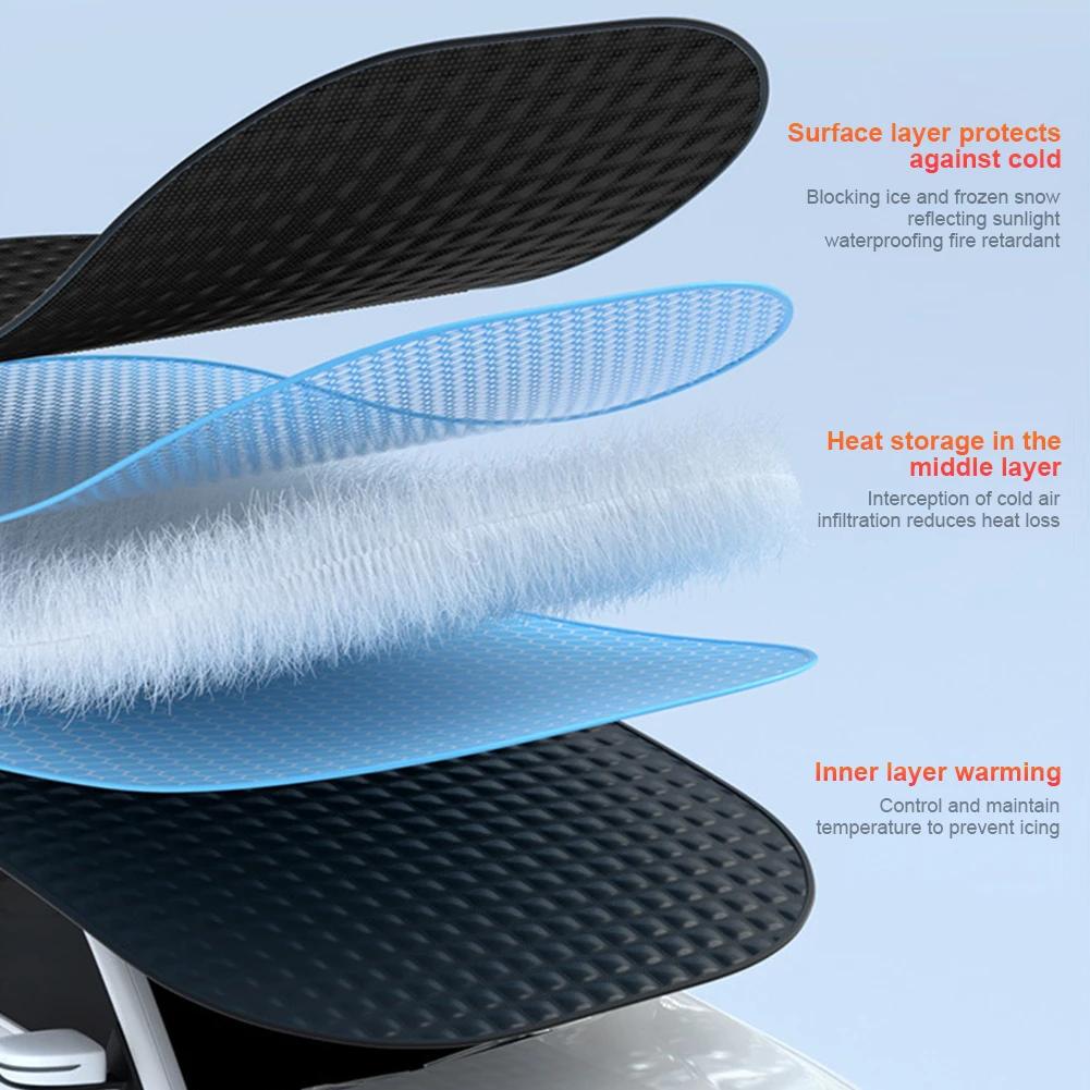 Winter Car Window Snow Cover Large Size Magnetic Car Windshield Snow Cover Anti Freeze Snow Windshield Covers Glass Sun Visor