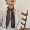 Однотонный шелковый платок, Маленький квадратный платок для женщин, Весенний и осенний простой платок, Корейское универсальное украшение для волос, Летний платок, Профессиональный стример