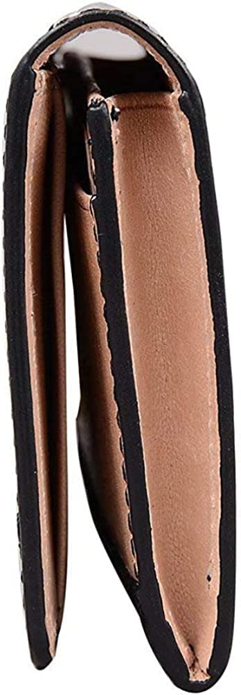 Визитница из натуральной кожи кордован, чехол для визиток из воловьей кожи для мужчин и женщин, черный [Flying Horse] (11. (Зерно))