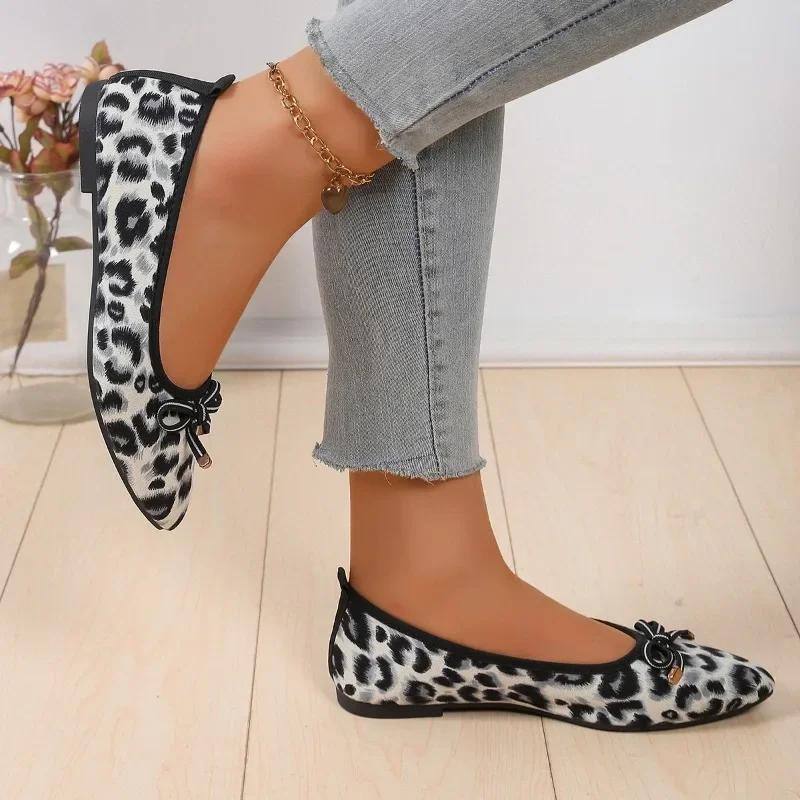 Женская обувь по акции 2025 года, базовые женские туфли на плоской подошве с завязками-бабочками, с круглым носком, повседневные женские туфли без застежек на мягкой подошве