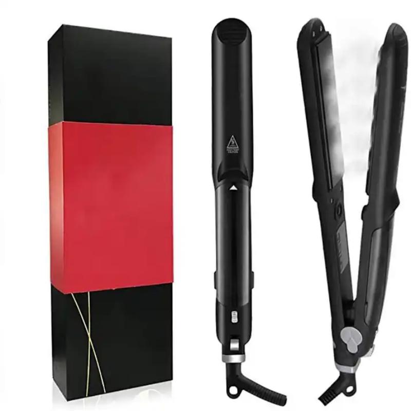 Паровой выпрямитель для волос Выпрямляющие утюжки Щетка для выпрямления волос Инструменты для выпрямления волос Плойка Электрический Керамический Титановый