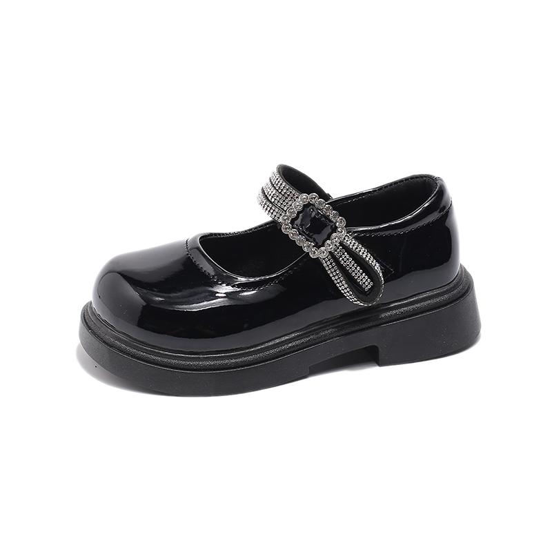 Girls Leather Shoes for Party Wedding Children Princess Shoes Fashion Kids Performance Shoes All Match Anti-Slippery 2024 New