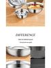 Food Grade 316 Stainless Steel Deep Round Bowl with Beveled Edge - Anti-overflow, Perfect for Soup and Rice