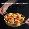 Кастрюля из нержавеющей стали Корейский горшок для лапши с ручками Антикоррозийная Сухая кастрюля Сковорода для овощей Многоцелевая посуда для супа из морепродуктов Пасты