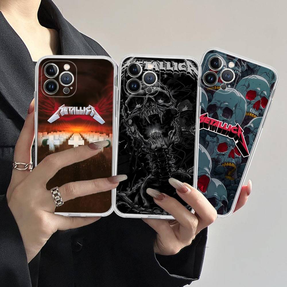 Логотип Музыка M-Metallica Для IPhone 17 16 15 14 13 12 11 Pro Max Plus Mini Чехол Для Прозрачного Чехла