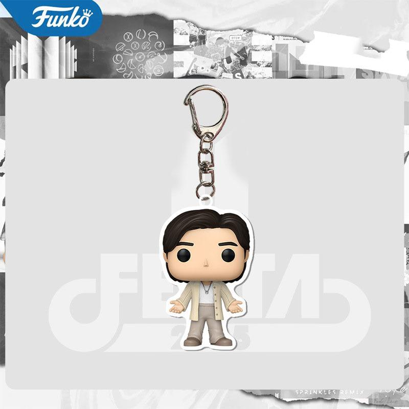 BTS Акриловый брелок Funko Pop, Милый мультяшный виниловый брелок-фигурка, Подвеска на сумку с чиби-персонажем, Подарок для фанатов K-pop Bangtan Boys