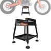 Подставка для мотоцикла JFG Off-Road на колесах с порошковым покрытием, грузоподъемность 450 фунтов, универсальная подставка-бокс для мотокросса, для обслуживания - Черный