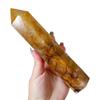 Natural Yellow Phantom Citrine Quartz Six-Sided Crystal Point Ornament