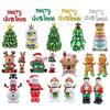New Christmas Themed Party Balloons Standing Snowmen Christmas Trees Aluminum Film Balloons, Happy New Year Party Decorations