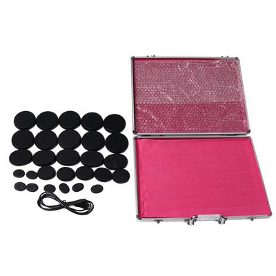 Набор горячих камней для массажа с алюминиевым нагревателем Разные размеры Тело Расслабляющий спа-камень