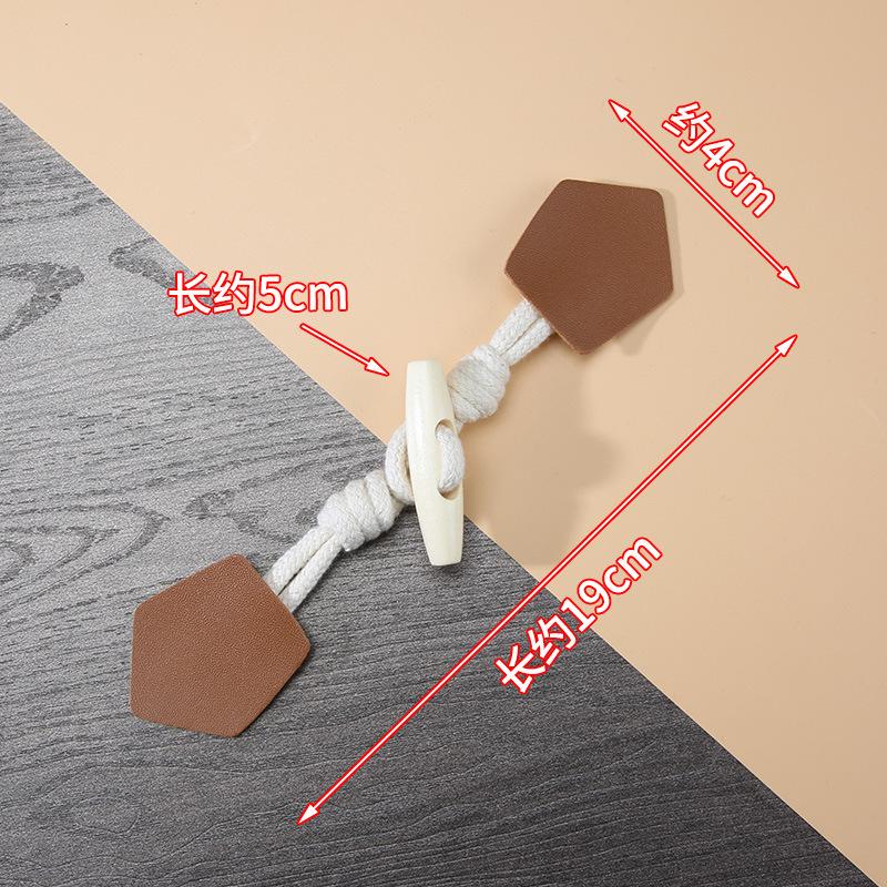1 пара пуговиц-рожков для дафлкота, застежки для куртки, пуговицы-застежки с кожаной нашивкой, пуговицы для декора пальто, швейные аксессуары