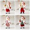 Standing Posture Santa Claus Figurine Cute Christmas Home Decorations  Office Decor