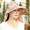 Широкие поля Женская шляпа рыбака Солнцезащитная шляпа для лица Модная солнцезащитная шляпа для велоспорта
