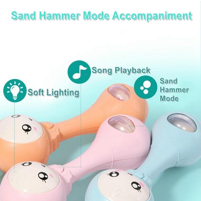 Детские музыкальные мигающие погремушки, игрушки-прорезыватели для кроликов, колокольчики, мобильные детские погремушки, стоп, слезы, развивающие игрушки для новорожденных, 18 месяцев MYY