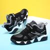 2025 Popular Winter Velvet Classmates Boys Sports Shoes Big Cotton Warm Velcro Middle School Children Primary School Running Shoes