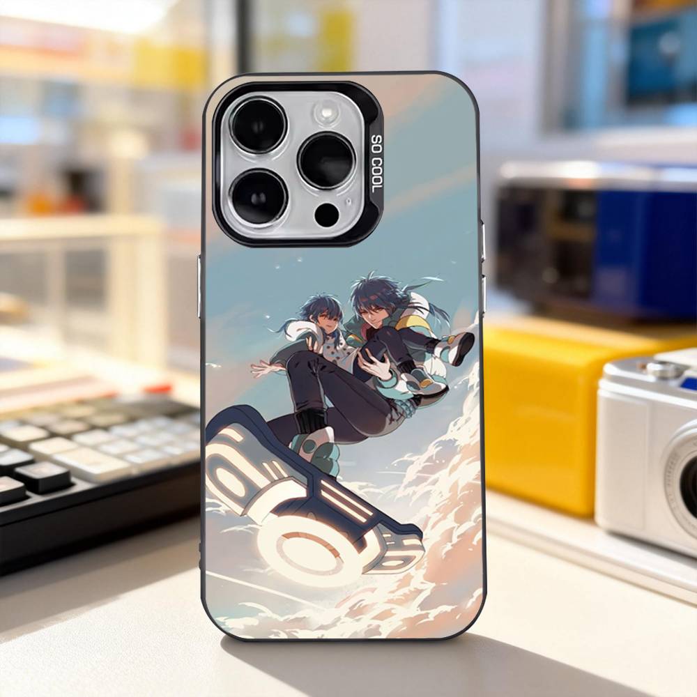 Чехол для телефона Aoba Seragaki D-DRAMAtical для iPhone 17,16,15,14,13,12,11,Pro,XS,Max,Plus,Mini,SE4,E Черный Матовый Ударопрочный Чехол