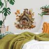 Cartoon Cabin Squirrel Nuts Bedroom Living Room Home Wall Background Beautification Decoration Wall Stickers