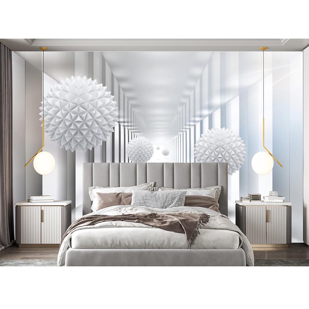 3D геометрические обои в индустриальном стиле Большие белые настенные фрески Гостиная Спальня Столовая Домашний декор Фреска