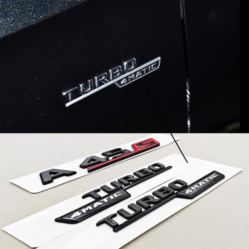 3D ABS Sticker Car Logo A35 A45 A45S Letter Rear Trunk Emblem Nameplate For Mercedes Benz A Class A35 A45 A45S W177 W176 V177 AN1 b18