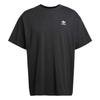 Originals Trifolio Essentials Oversized Logo Ribbed Crew Neck Short Sleeve T-Shirt Men Tops Black JD0349