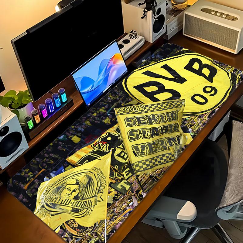 Dortmund Team Logo Mouse Pad, Large Gaming Desk Mat, Non-slip XXL Mousepad for Laptop & Tablet, Mini PC Playmat with Stitched Edges