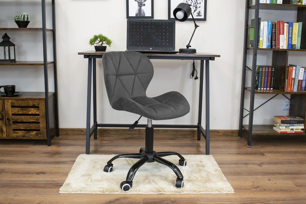 NOTO velvet swivel chair - dark gray