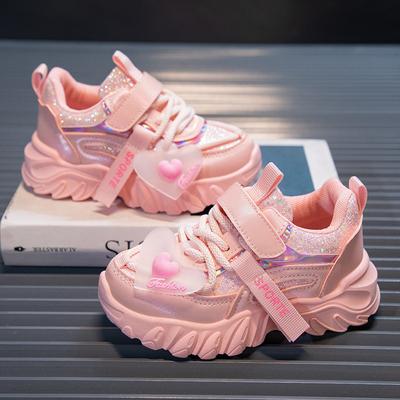 Детская спортивная обувь для девочек, кроссовки «папины», осень 2025, новая корейская версия, повседневная обувь, универсальная мягкая подошва, кроссовки для бега для девочек