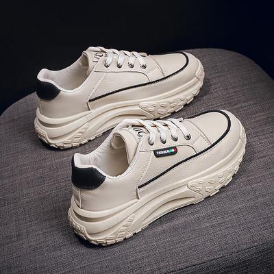 Осенняя женская обувь, новые дышащие белые туфли, детская корейская версия, модные универсальные туфли на платформе, спортивная повседневная обувь для сноуборда, обувь для папы