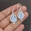 Milky Opal 925 Solid Sterling Silver Earrings, Handmade Gemstone Earrings Jewelry, Gifts For Wife Brand New Earrings