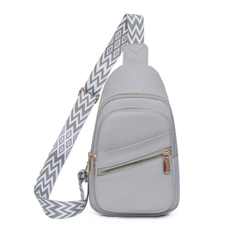 ПУ грудная сумка большой вместимости ретро женская сумка через плечо