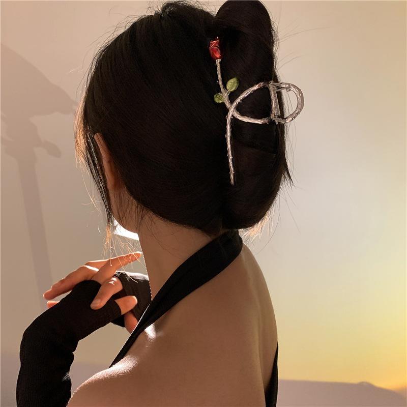 Новые женские металлические коготь для волос, элегантные заколки для волос с золотыми цветами, заколка-краб, повязка на голову, зажим для хвоста, головные уборы, аксессуары для волос, тиара