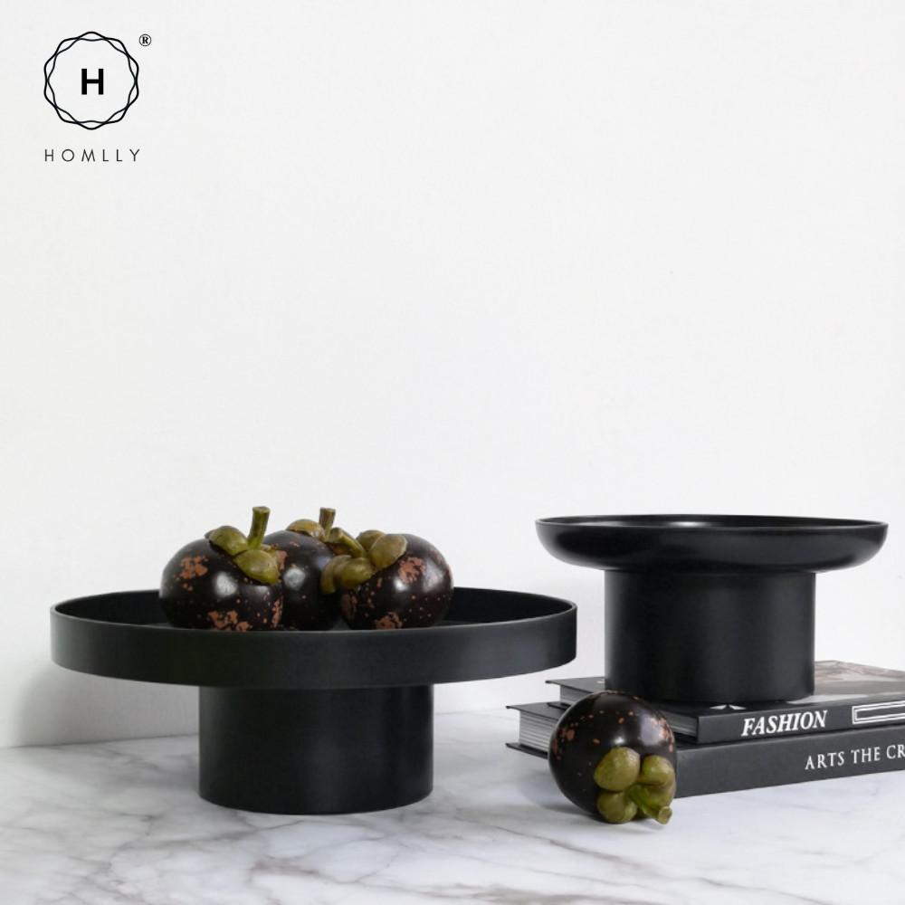 Homlly Uii Round Decorative ABS Storage Tray