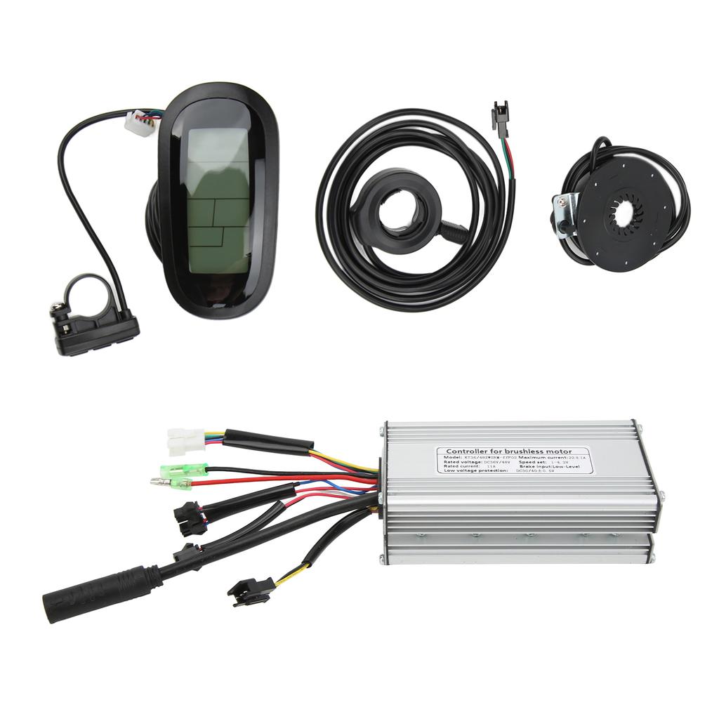 Electric Bike 36V 48V 22A Brushless Controller LCD6 Display 130X Thumb Throttle Kit for 500W Motor