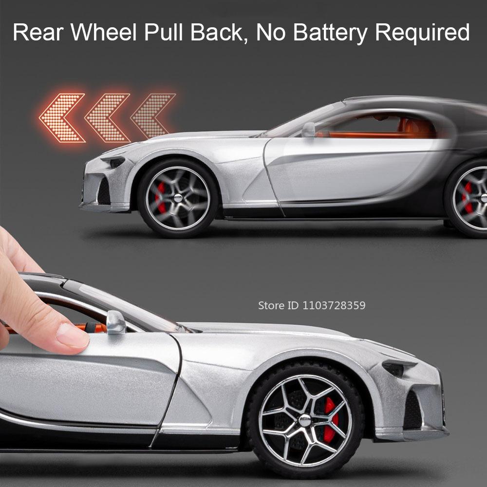 1:32 Atlantic Bolide Модель из сплава Суперкар Игрушки Металлическая Литая Двери Открываются Оттяни Назад Звук Свет Популярные Спортивные Автомобили Украшение
