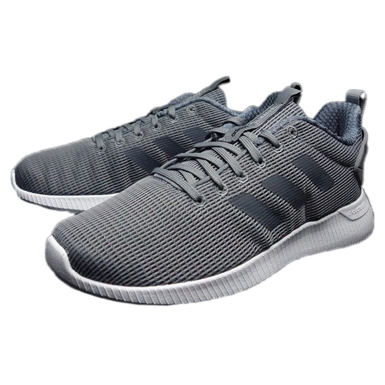 Adidas Neo Lite Racer Удобные Универсальные Амортизирующие Низкие Повседневные Кроссовки Унисекс Серые FW9708