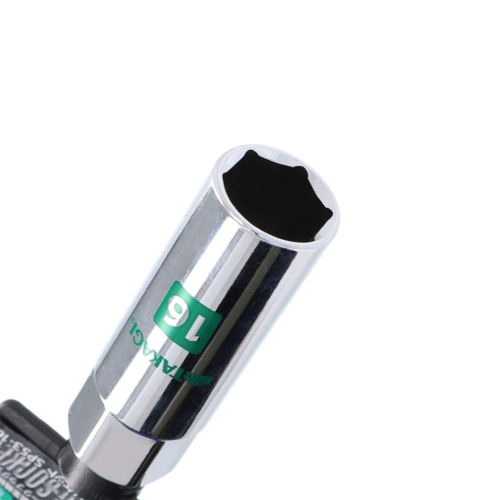 Takagi SPS3-16 Свечной ключ 0,37 дюйма (9,5 мм) Квадрат 0,6 дюйма (16 мм)