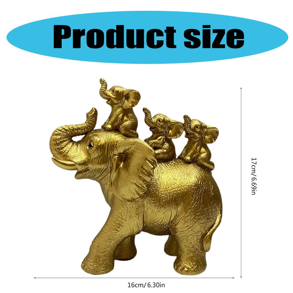 Элегантная смоляная фигурка слонихи и слоненка, скульптура для украшения дома, коллекционный орнамент и подарок