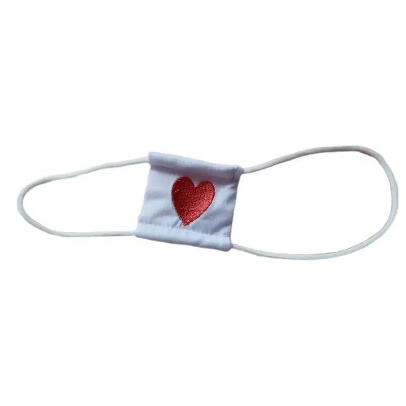 Women Anime Cosplay Costume Eyeshade Heart Embroidery Single Eye Mask Blindfold
