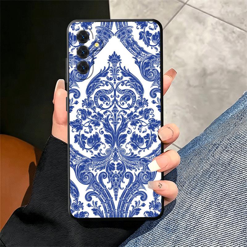 Blue And White Porcelain Pattern Soft Phone Case for Samsung A17 A37 A57 A16 A26 A36 A56 A15 A25 A35 A55 A14 A24 A34 A54 A13 A23