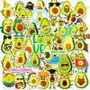 50 Avocado Stickers, Cartoon Cute Fruit Avocado Avocado Creative Car Stickers