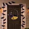 Halloween Wreath Simulation Plant Garland with Crow Vines Horror Party Festival Branch Wreath Hanging Room Halloween Decor