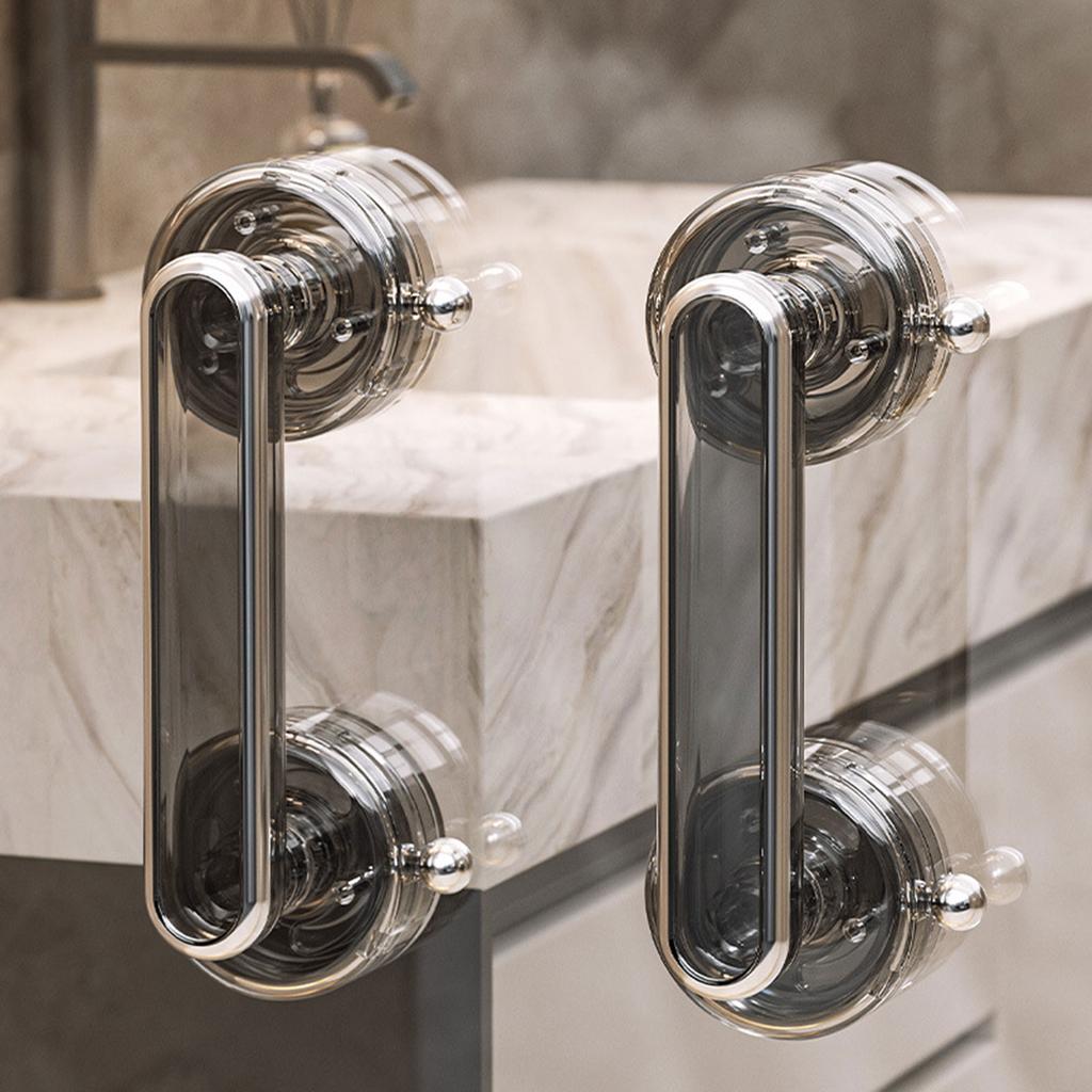Strong Suction Glass Door Handle for Bathrooms Kitchens and Balconies Removable and Reusable