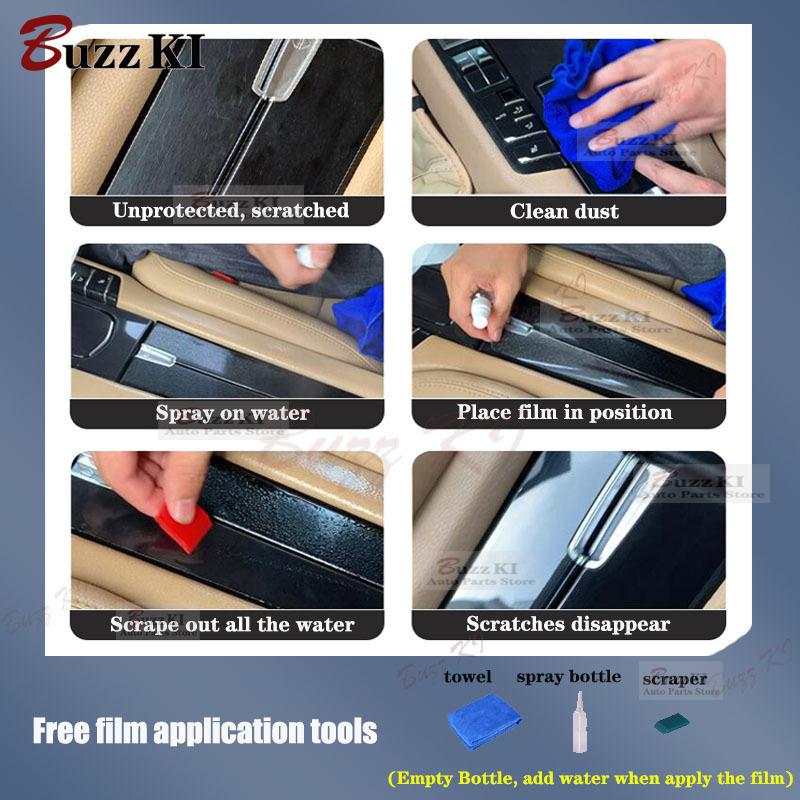 TPU Interior Film for KIA EV6   2024 Car Clear Stickers Center Console Screen Dashboard Gear Door Windows Panel Decal