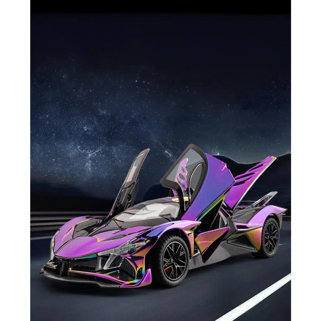 1/24 Проект Аполлон EVO Гальванизированный Спортивный Автомобиль Сплав Модель Литой Металл Гоночный Автомобиль Транспортные Средства Дом Модная Игрушка Украшения Подарки