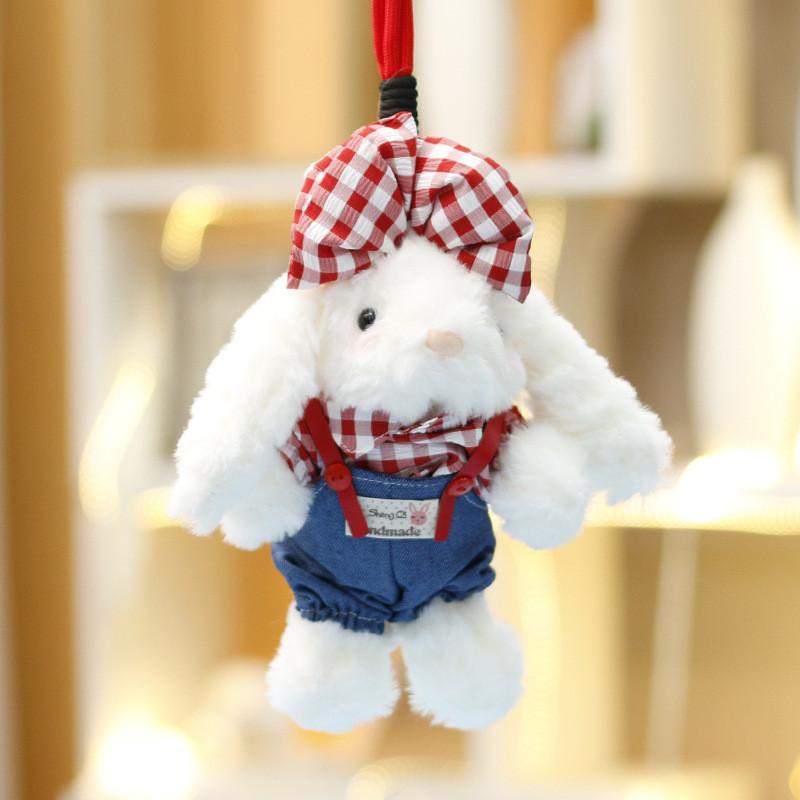 Plush Toy Bunny Backpack Clip With Soft Short Pile Fabric For Girls And Boys Gift