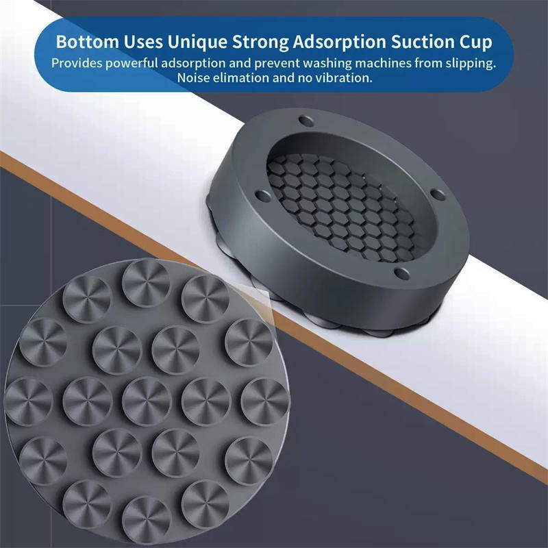 4PCS Universal Anti-Vibration Washing Machine Foot Pads Non-Slip Stabilizer Base Noise Cancelling Refrigerator Feet Suction Cup Anti Slip Pad