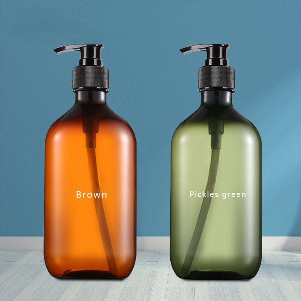 500ML Pressed Pump PET Plastic Foam Empty Shower Gel Refillable Bottles Lotion Shampoo Bottles