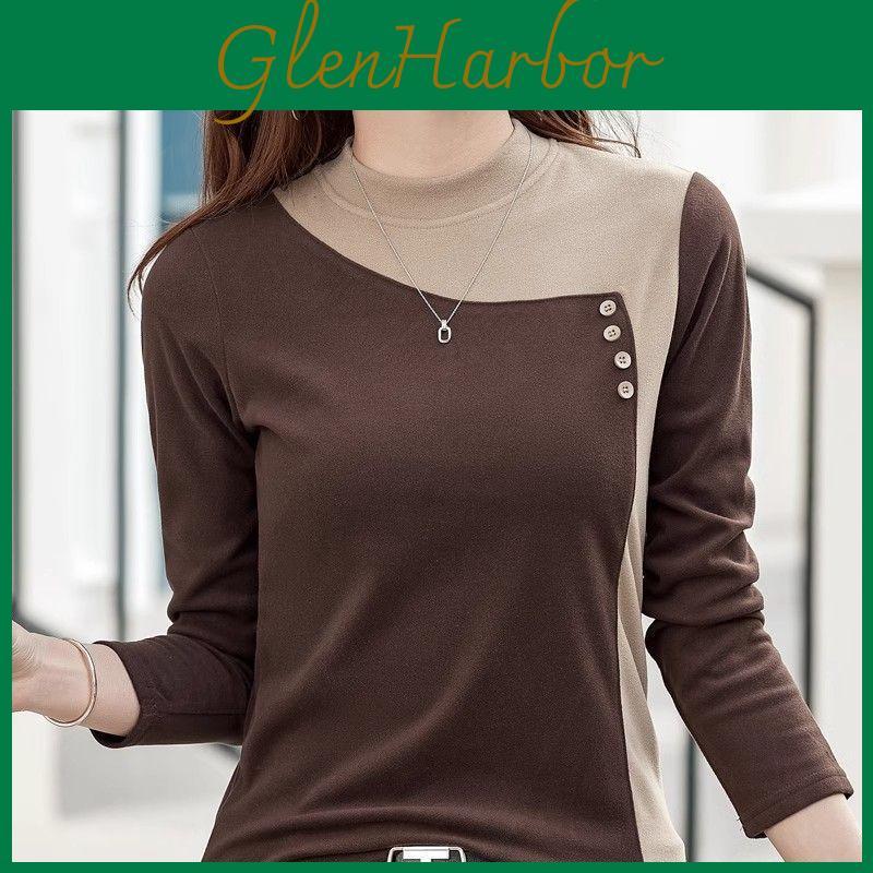 Winter And Autumn Style New Plus Size Half Turtleneck Base Shirt For Women Design Longsleeved Top