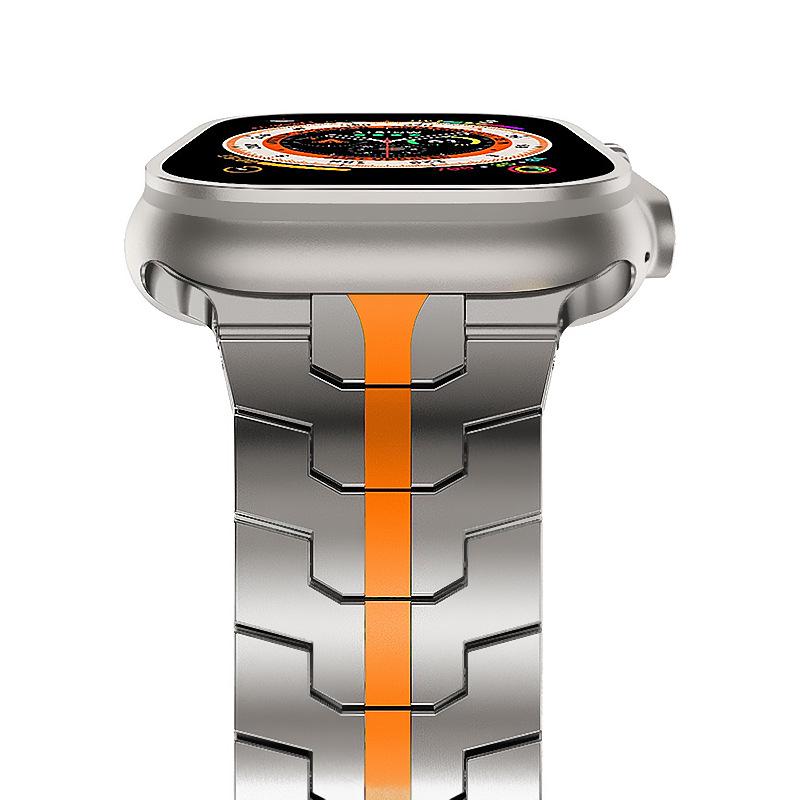 Совместимый ремешок из нержавеющей стали для Apple Watch Ultra с бабочковой застежкой - Спортивная модель